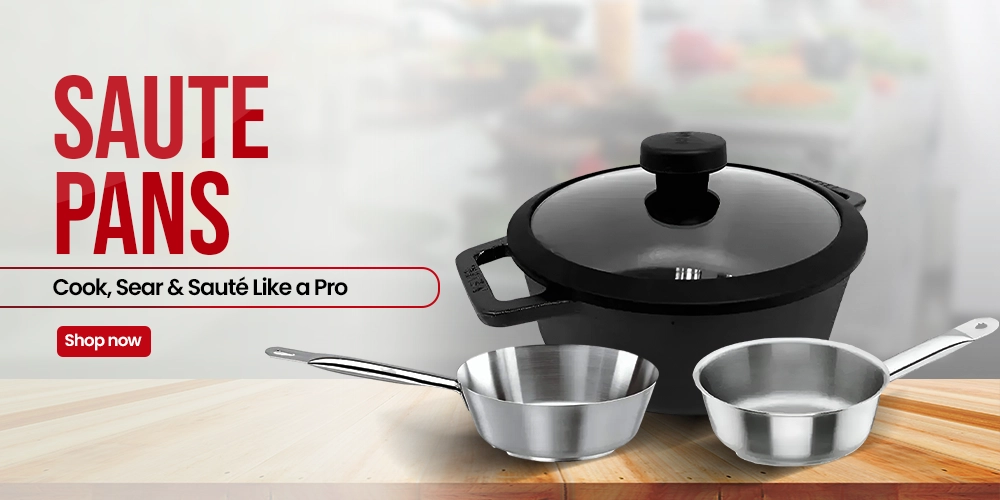 Banner displaying Prestige woks collection designed as everyday cooking companions with durable build and efficient heat distribution.